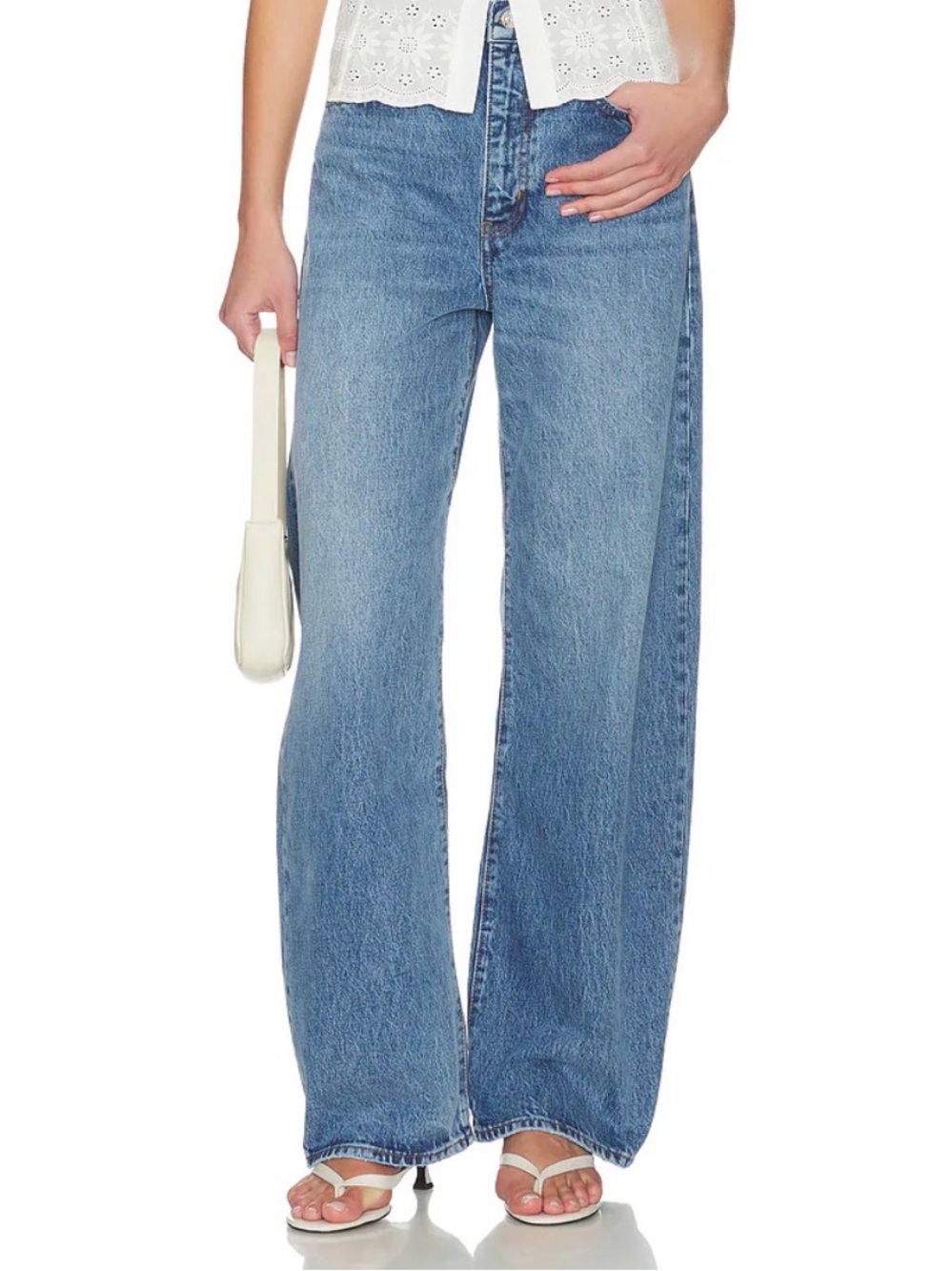 Frame Denim The Bow High Rise Curved Barrel Leg Jeans Sz 26 NWT Light Wash